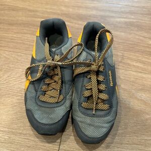 Reebok kids Charcoal and Mustard Sneakers